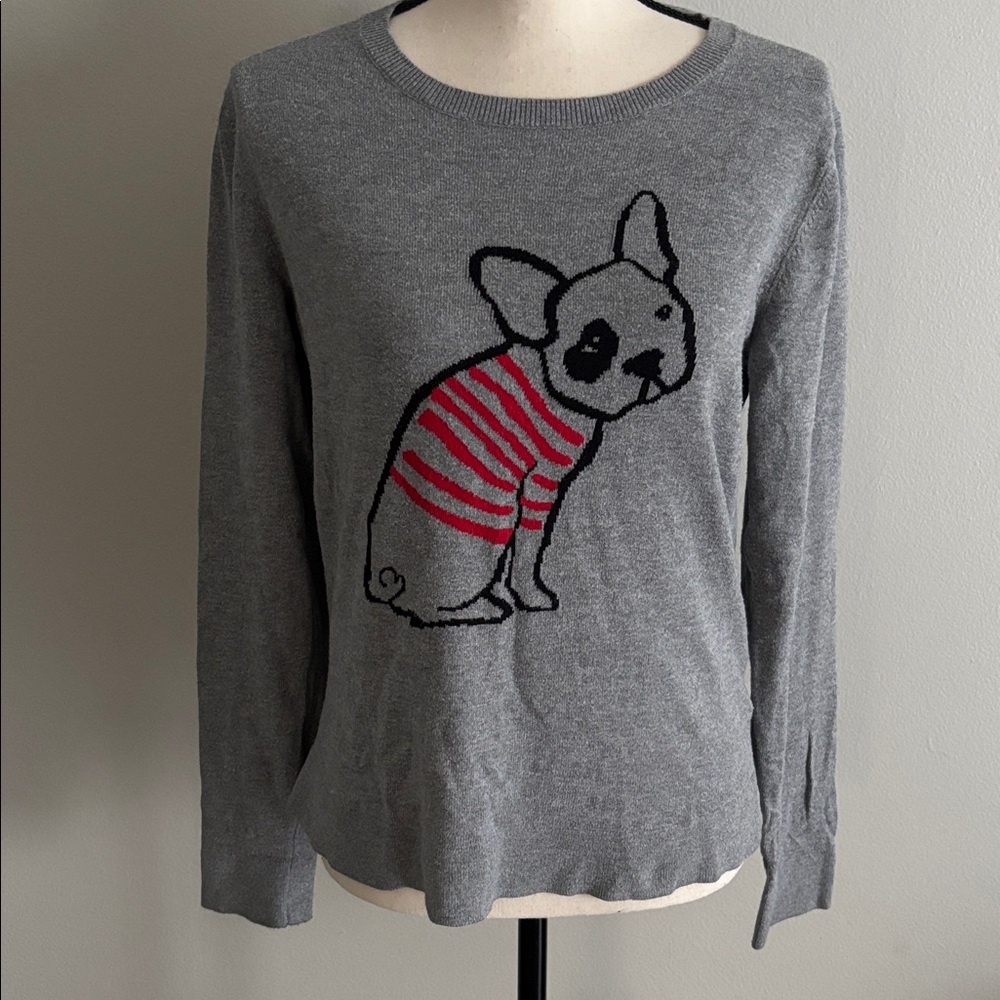 Banana Republic French Bulldog Sweater, sz MEDIUM